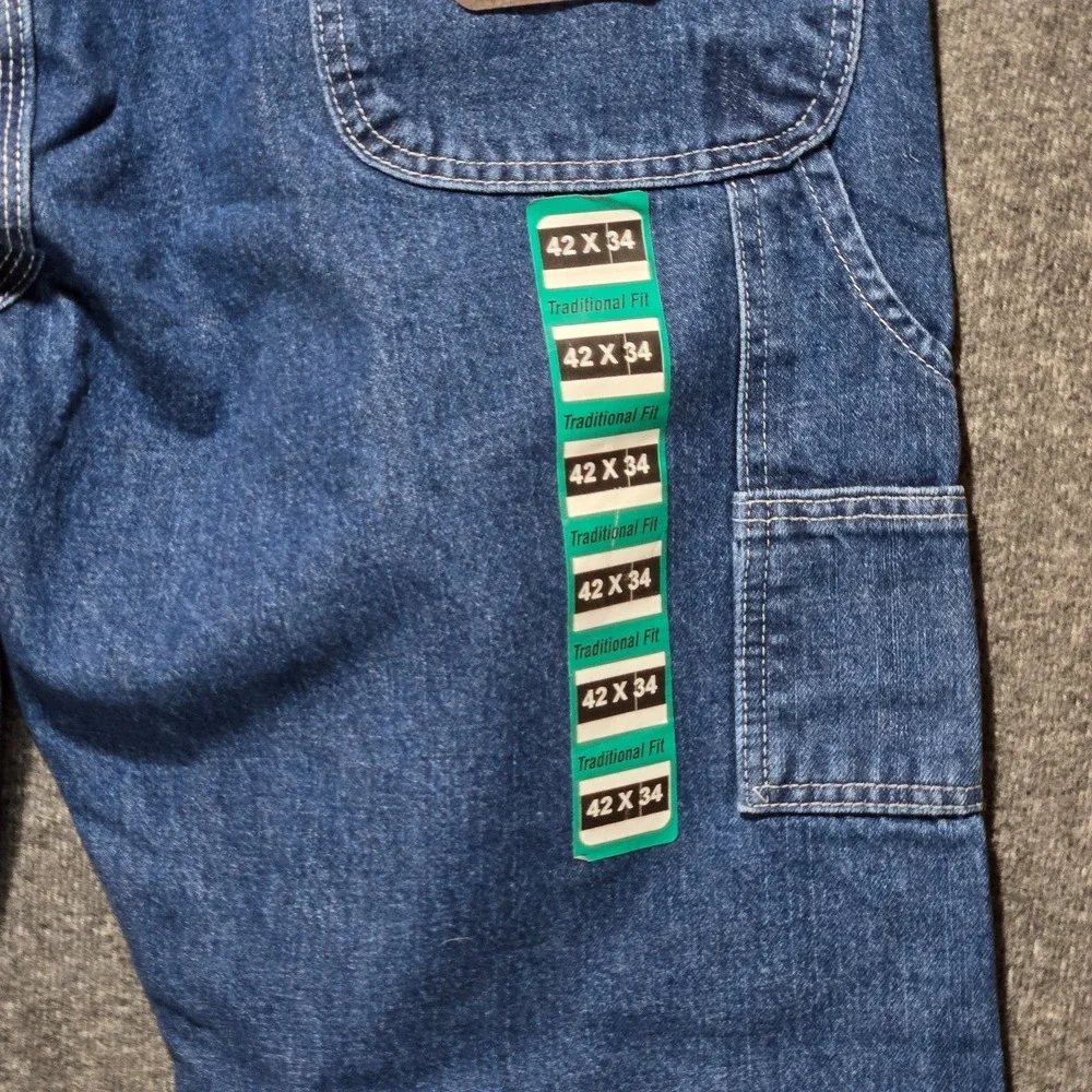 Men 36x34 KEY Authentic Traditional Fit Blue 100%‎ Cotton Denim Jeans New w/Tags